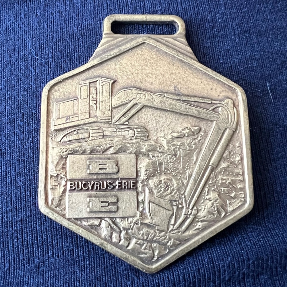 Bucyrus-Erie Trackhoe Crawler track excavator watch fob